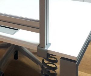 schermi di protezione ufficio divisori per scrivania con morsetto - riganelli