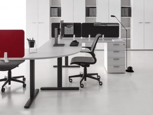 Nobu scrivania operativa con angolo rotondo - riganelli