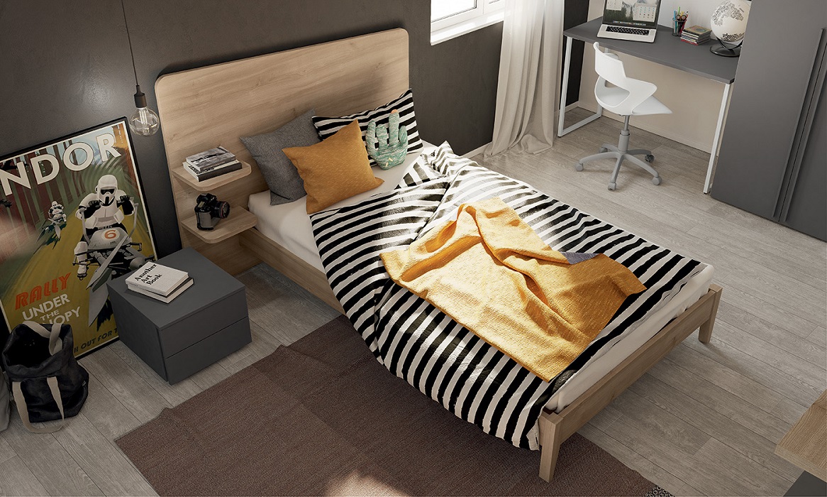 camera per ragazzi con letto in legno - riganelli