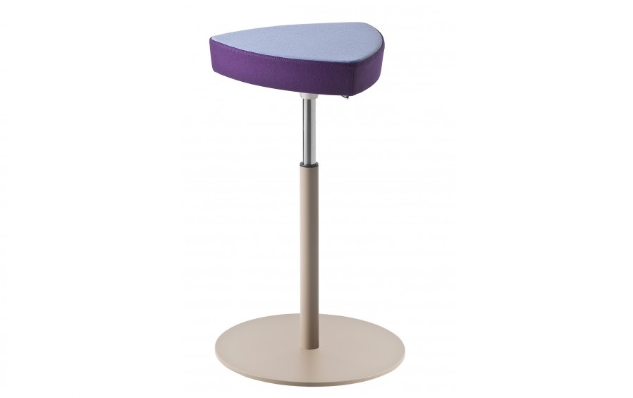 Sgabello kensho stool bicolore azzurro viola tortora - Riganelli Uffici