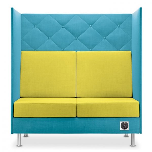 Atelier-divano-due-posti-colorato-comfort-acustico-attesa-lounge-Riganelli-Arredamenti