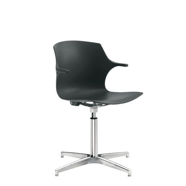 Frill sedia nera polipropilene di design - Riganelli Arredamenti