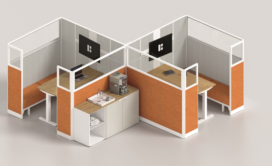 Kubick paretine modulari divisorie per configurazione uffici -riganelli