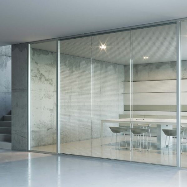 K82 pareti divisoria in vetro con porte scorrevoli per uffici -riganelli