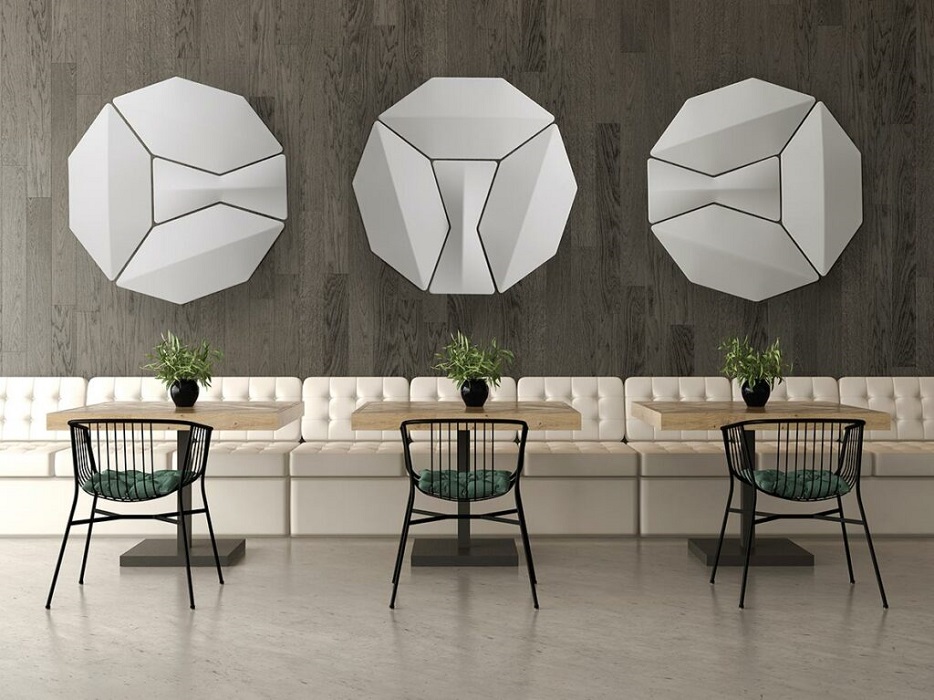 bow pannelli fonoassorbenti di design per ristorante - riganelli